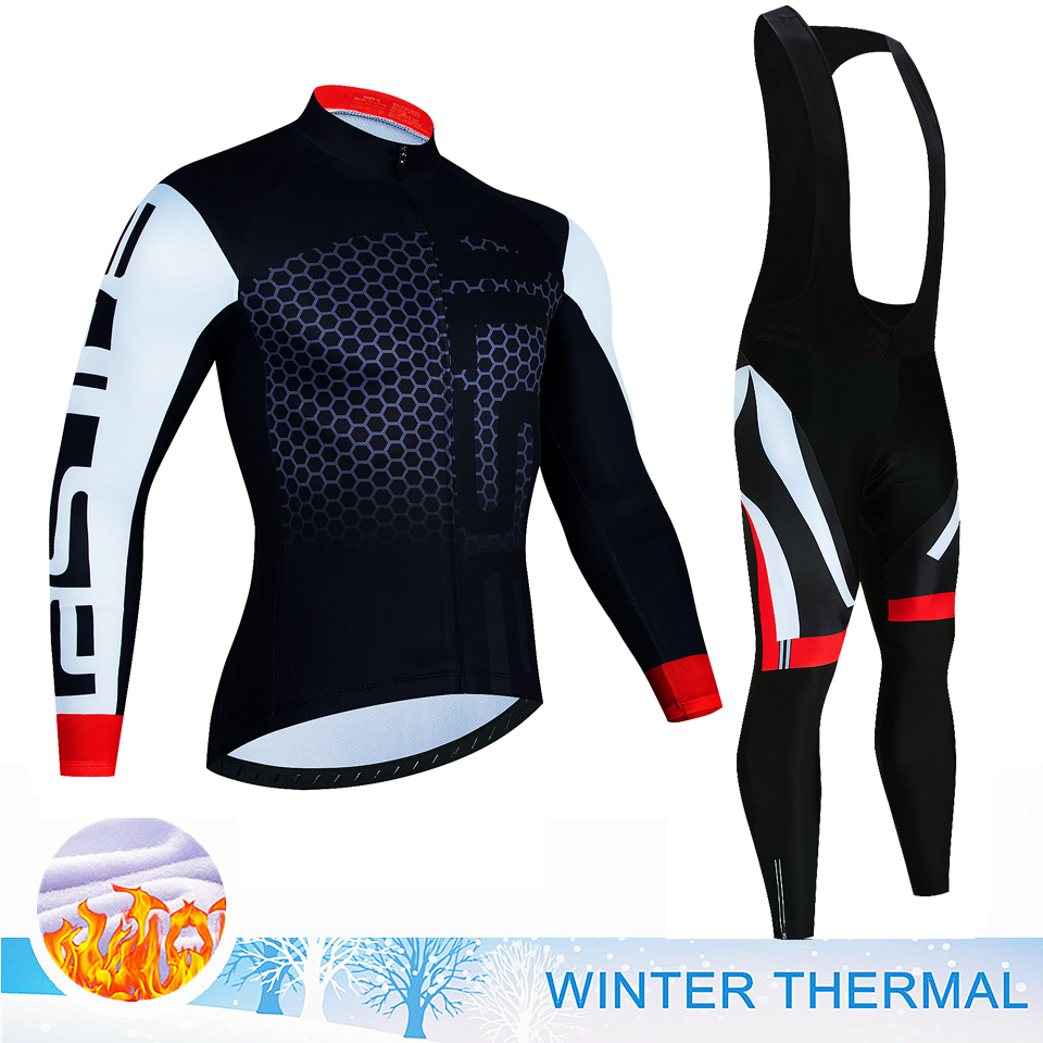 Cycling Gear For Winter - ชุดเสื้อปั่นจักรยานกันหนาวผ้าฟลีซสำหรับฤดูหนาวปี 2026 ชุดปั่นจักรยาน MTB เสื้อผ้าปั่นจักรยานสีดำ ช่วยรักษาความอบอุ่น