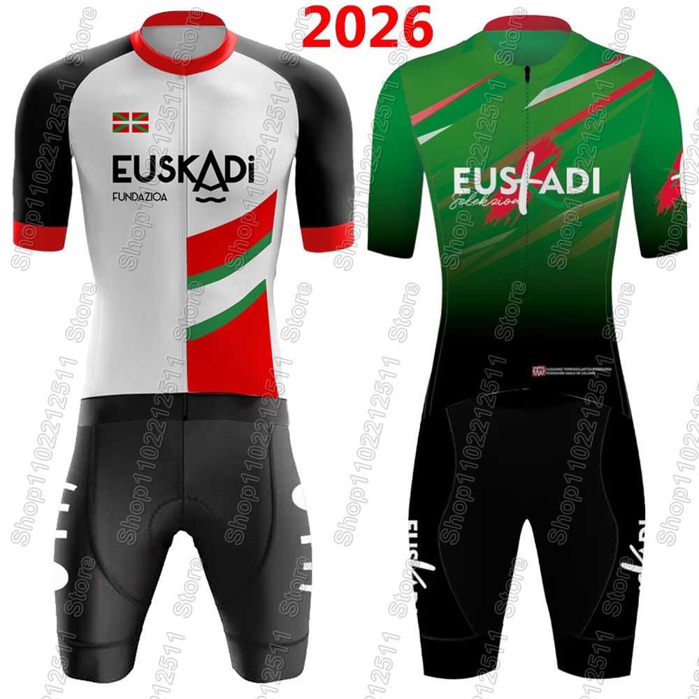 Cycling Gear Clothing - ชุดเสื้อเจอร์ซีย์ปั่นจักรยานทีม Euskadi 2026 ชุดฤดูร้อนสเปน ชุดปั่นจักรยานเสือหมอบ เสื้อจักรยาน