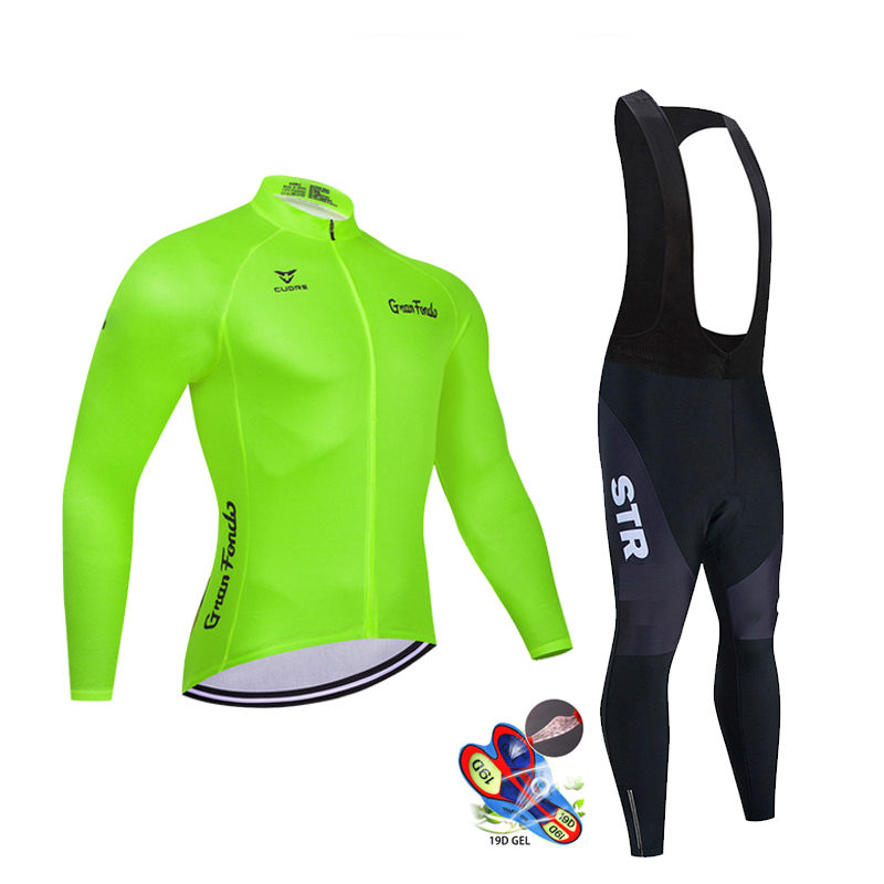 ฤดูใบไม้ร่วงสีดําชุดขี่จักรยาน - Cycling Gear Clothing บทวิจารณ์และราคา