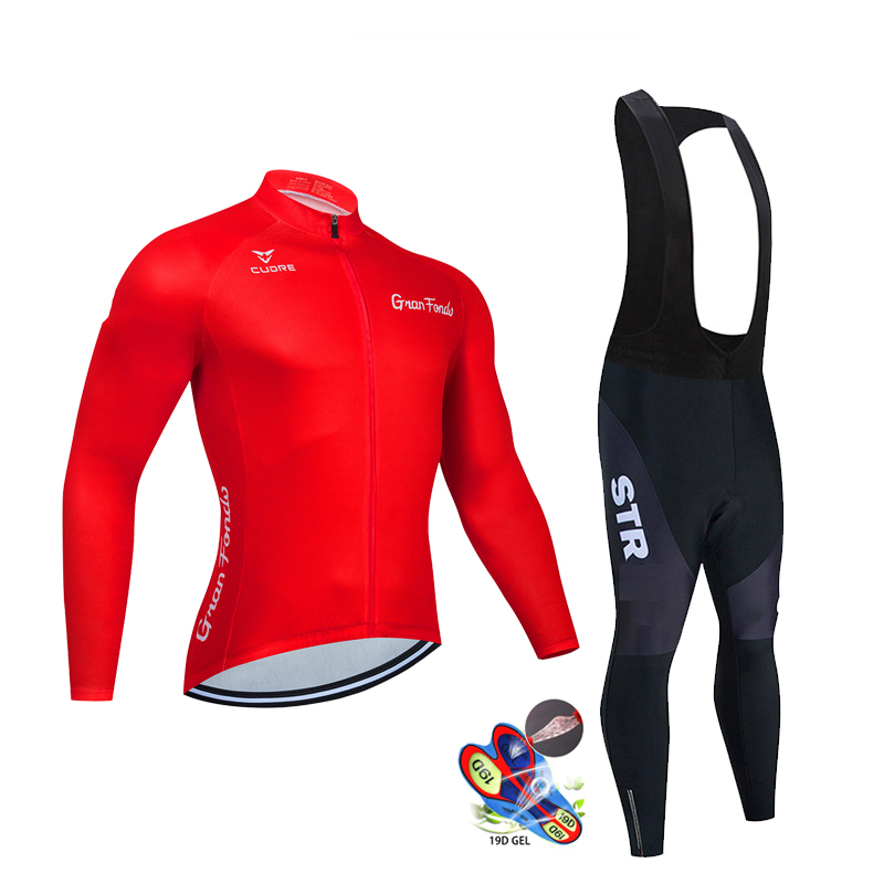 ฤดูใบไม้ร่วงสีดําชุดขี่จักรยาน - Cycling Gear Clothing บทวิจารณ์และราคา