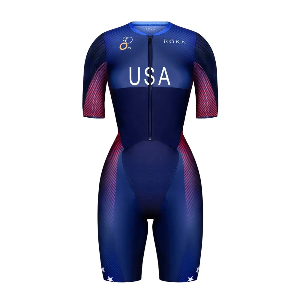 Roka ชุดว่ายน้ำแขนสั้นสำหรับผู - Triathlon Cycling Kit บทวิจารณ์และราคา