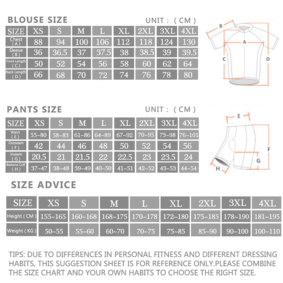 Rvouei ชุดปั่นจักรยานชุดเสื้อผ - Cycling Gear Clothing บทวิจารณ์และราคา