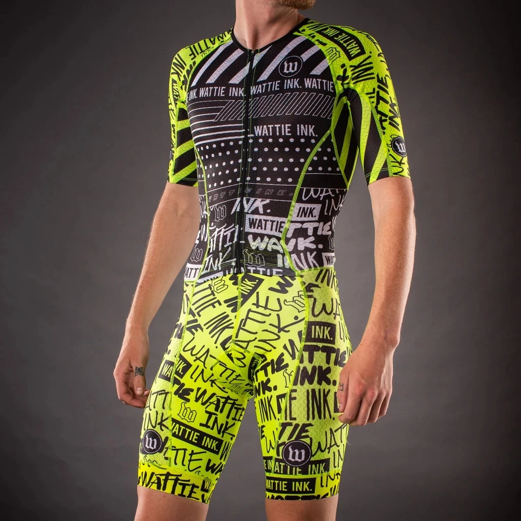 Wattie Ink Men Skinsuit Cyclin - Triathlon Cycling Kit บทวิจารณ์และราคา